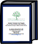 Book with a cover featuring a green tree and text about an intensive treatment care program.